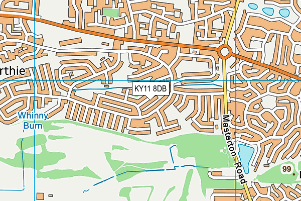 KY11 8DB map - OS VectorMap District (Ordnance Survey)