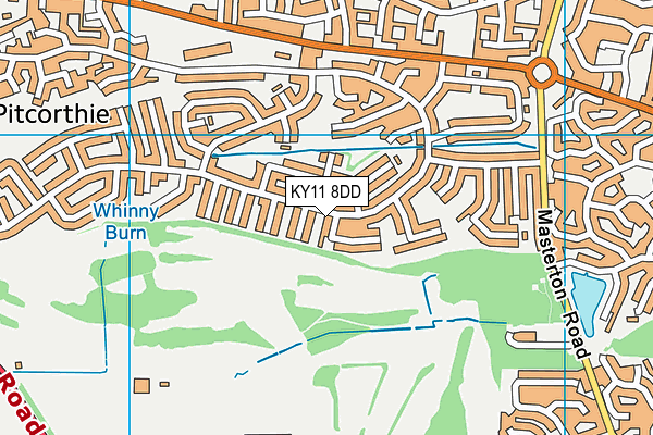 KY11 8DD map - OS VectorMap District (Ordnance Survey)