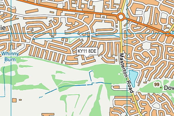 KY11 8DE map - OS VectorMap District (Ordnance Survey)