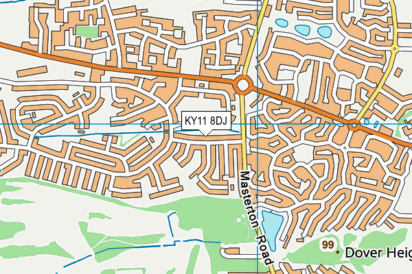 KY11 8DJ map - OS VectorMap District (Ordnance Survey)