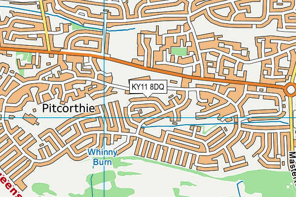 KY11 8DQ map - OS VectorMap District (Ordnance Survey)