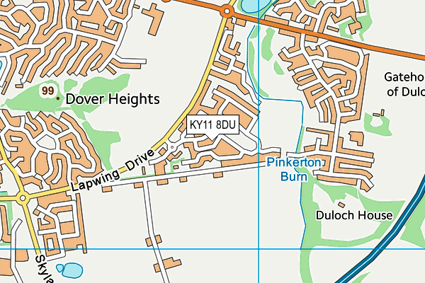 KY11 8DU map - OS VectorMap District (Ordnance Survey)
