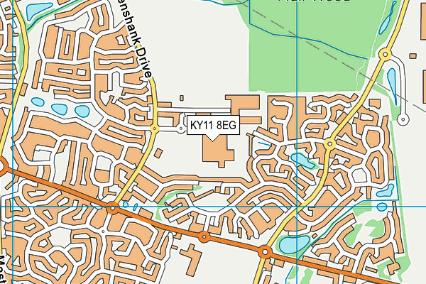 KY11 8EG map - OS VectorMap District (Ordnance Survey)
