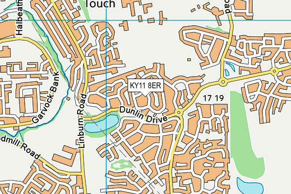 KY11 8ER map - OS VectorMap District (Ordnance Survey)