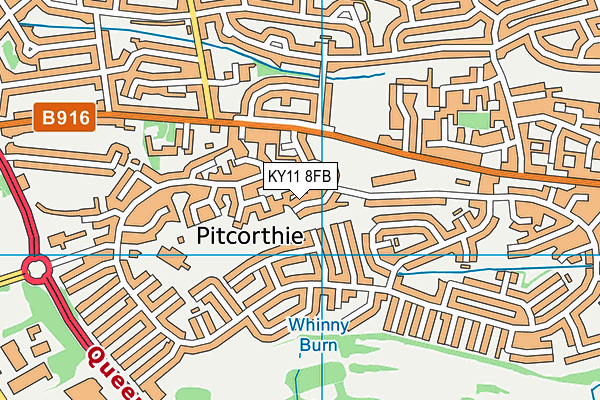 KY11 8FB map - OS VectorMap District (Ordnance Survey)