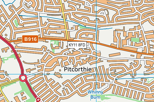 KY11 8FD map - OS VectorMap District (Ordnance Survey)