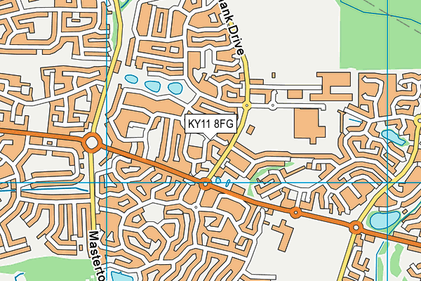 KY11 8FG map - OS VectorMap District (Ordnance Survey)