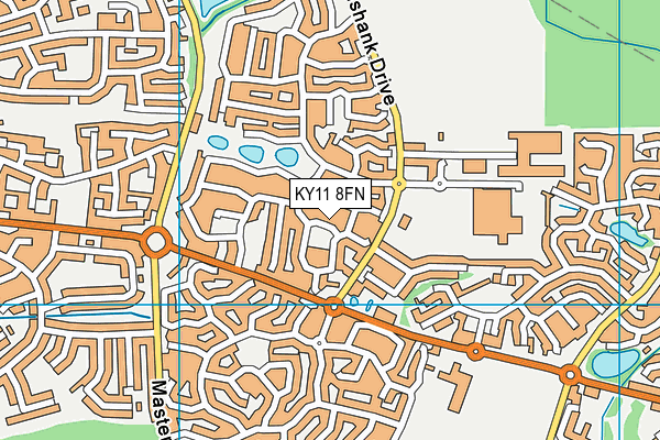 KY11 8FN map - OS VectorMap District (Ordnance Survey)