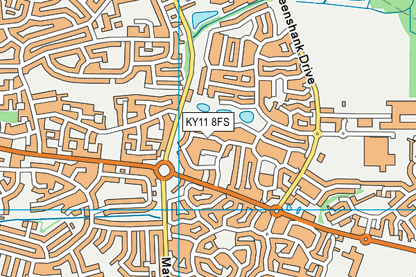 KY11 8FS map - OS VectorMap District (Ordnance Survey)