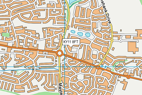 KY11 8FT map - OS VectorMap District (Ordnance Survey)