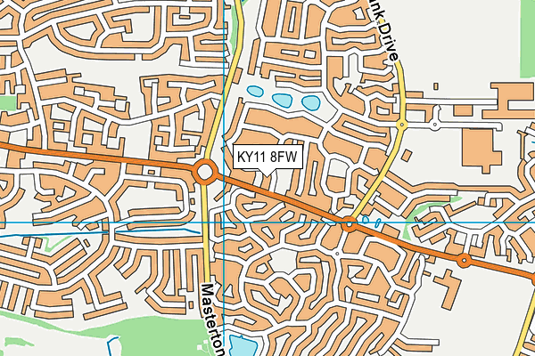 KY11 8FW map - OS VectorMap District (Ordnance Survey)