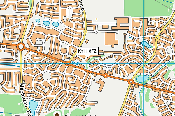 KY11 8FZ map - OS VectorMap District (Ordnance Survey)