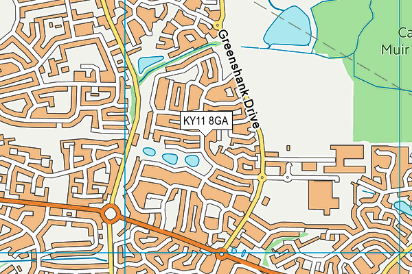 KY11 8GA map - OS VectorMap District (Ordnance Survey)