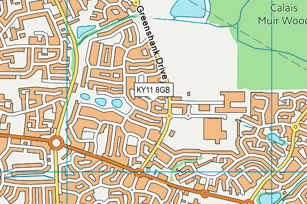 KY11 8GB map - OS VectorMap District (Ordnance Survey)