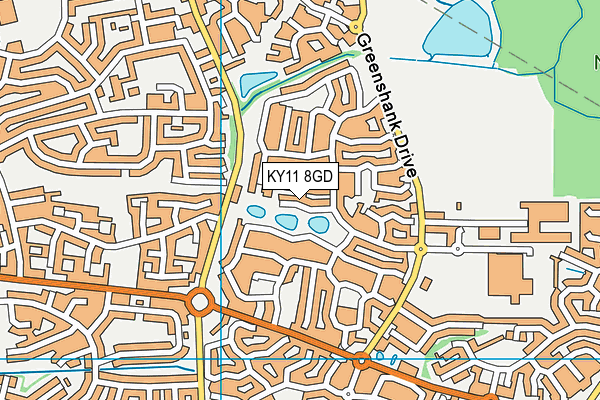 KY11 8GD map - OS VectorMap District (Ordnance Survey)