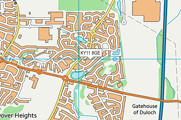 KY11 8GE map - OS VectorMap District (Ordnance Survey)