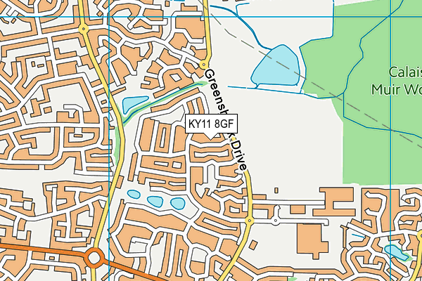 KY11 8GF map - OS VectorMap District (Ordnance Survey)