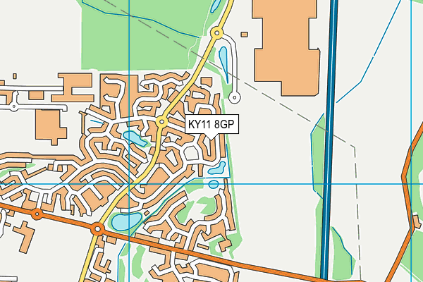 KY11 8GP map - OS VectorMap District (Ordnance Survey)