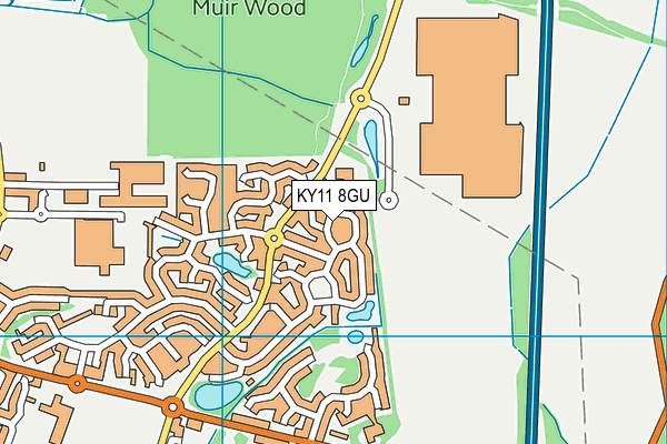 KY11 8GU map - OS VectorMap District (Ordnance Survey)