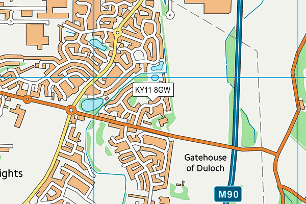 KY11 8GW map - OS VectorMap District (Ordnance Survey)
