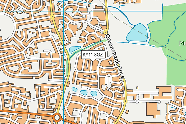 KY11 8GZ map - OS VectorMap District (Ordnance Survey)