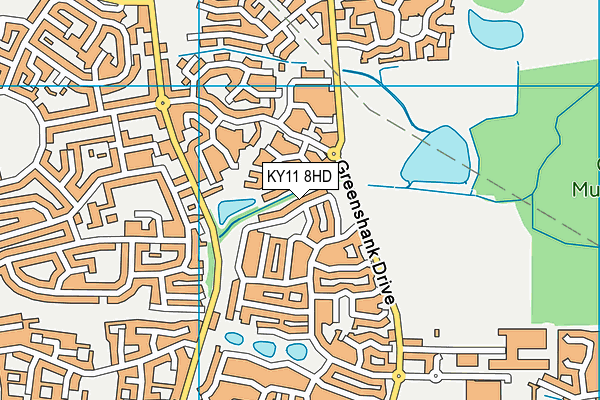 KY11 8HD map - OS VectorMap District (Ordnance Survey)