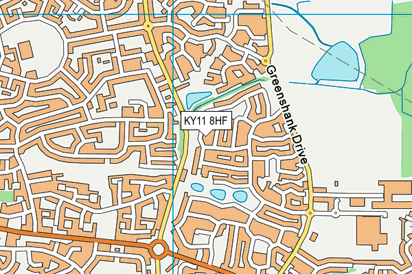 KY11 8HF map - OS VectorMap District (Ordnance Survey)