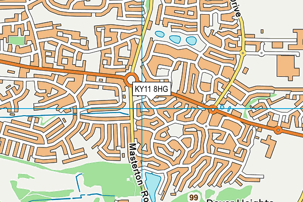 KY11 8HG map - OS VectorMap District (Ordnance Survey)