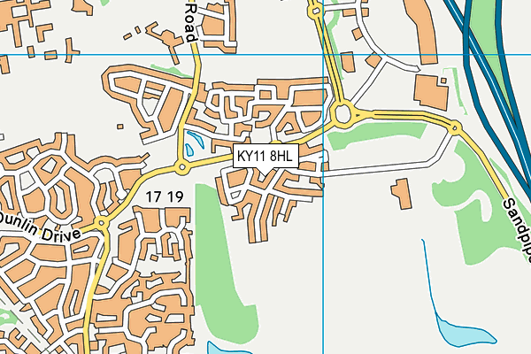 KY11 8HL map - OS VectorMap District (Ordnance Survey)
