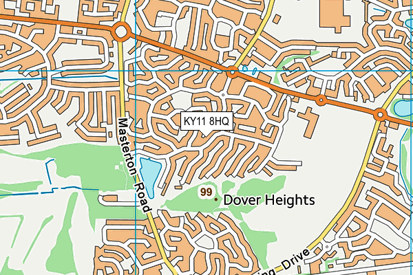 KY11 8HQ map - OS VectorMap District (Ordnance Survey)