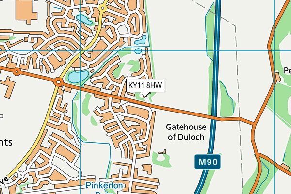 KY11 8HW map - OS VectorMap District (Ordnance Survey)