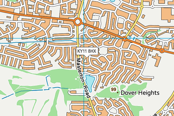 KY11 8HX map - OS VectorMap District (Ordnance Survey)