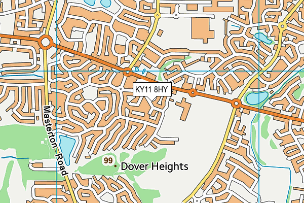 KY11 8HY map - OS VectorMap District (Ordnance Survey)