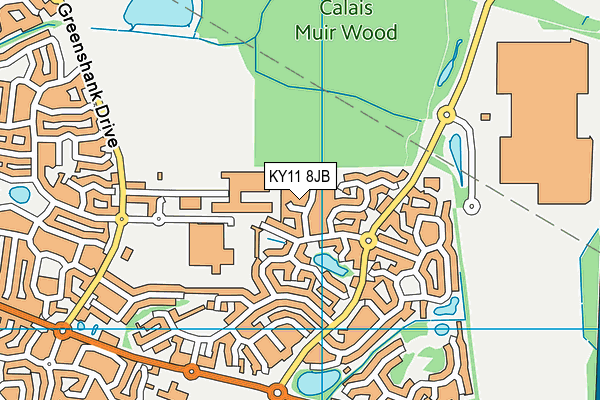 KY11 8JB map - OS VectorMap District (Ordnance Survey)