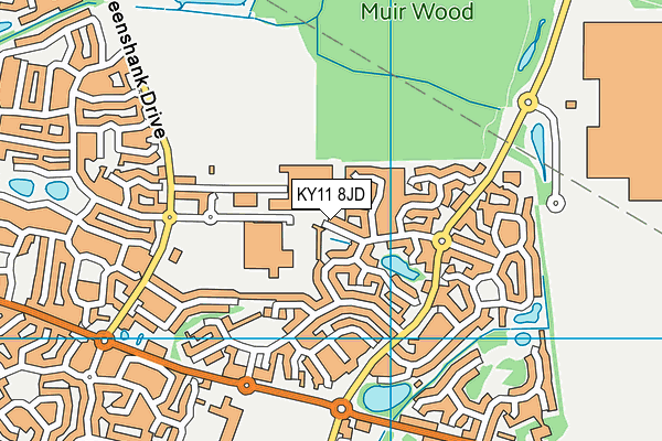 KY11 8JD map - OS VectorMap District (Ordnance Survey)