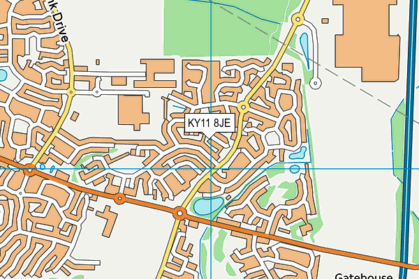 KY11 8JE map - OS VectorMap District (Ordnance Survey)