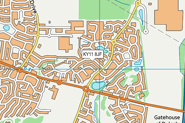 KY11 8JF map - OS VectorMap District (Ordnance Survey)