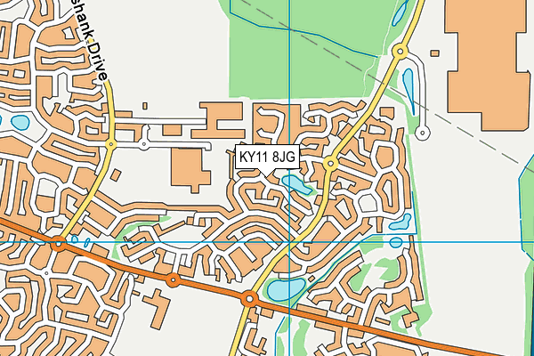 KY11 8JG map - OS VectorMap District (Ordnance Survey)