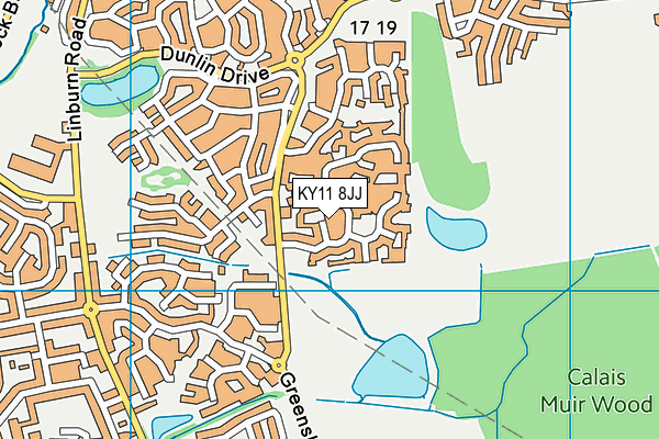 KY11 8JJ map - OS VectorMap District (Ordnance Survey)