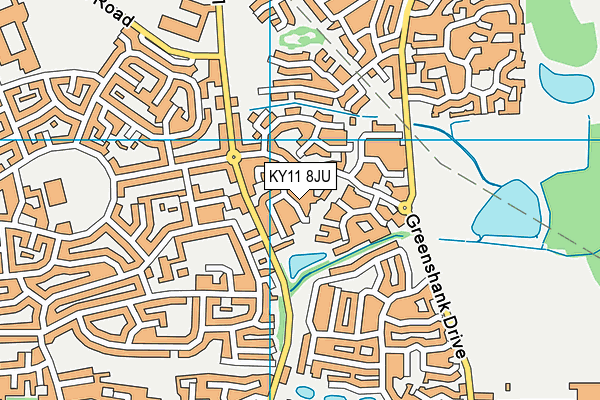 KY11 8JU map - OS VectorMap District (Ordnance Survey)