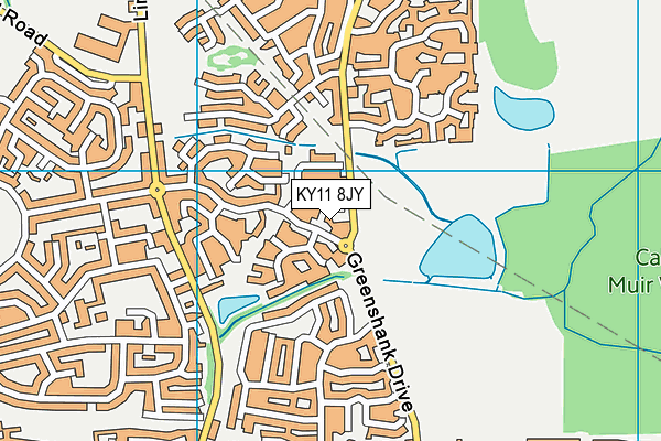 KY11 8JY map - OS VectorMap District (Ordnance Survey)