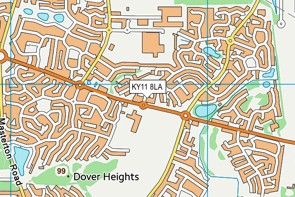 KY11 8LA map - OS VectorMap District (Ordnance Survey)