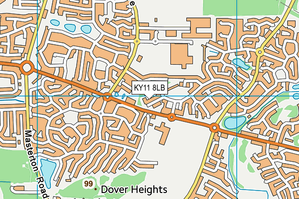 KY11 8LB map - OS VectorMap District (Ordnance Survey)