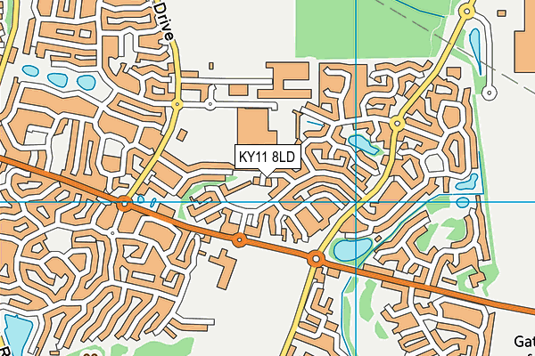 KY11 8LD map - OS VectorMap District (Ordnance Survey)