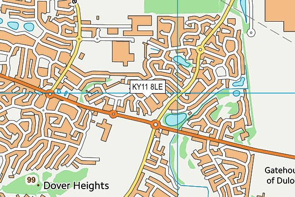 KY11 8LE map - OS VectorMap District (Ordnance Survey)
