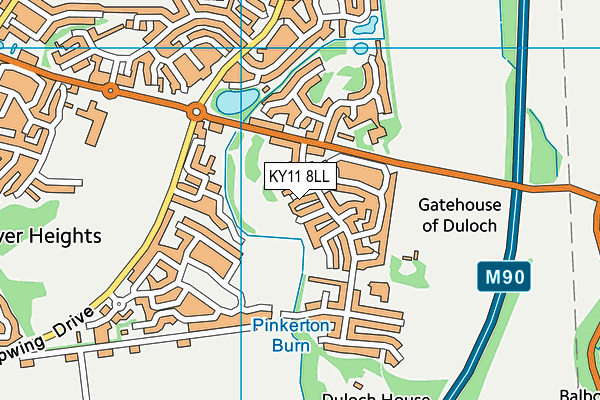 KY11 8LL map - OS VectorMap District (Ordnance Survey)
