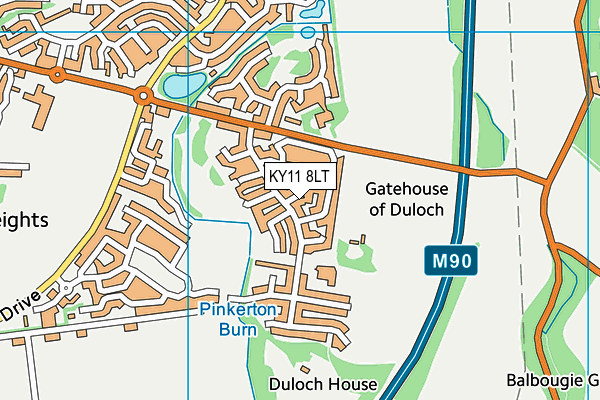 KY11 8LT map - OS VectorMap District (Ordnance Survey)