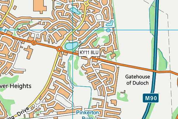 KY11 8LU map - OS VectorMap District (Ordnance Survey)