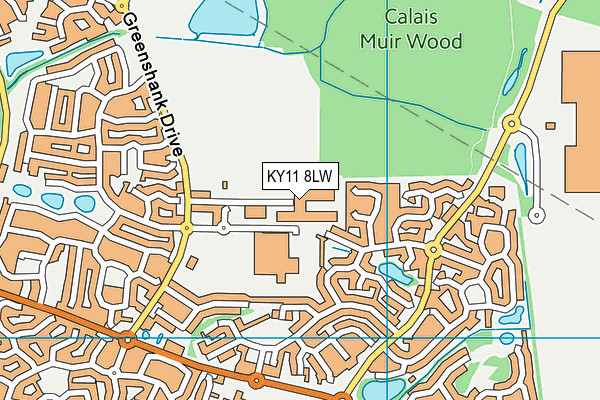 KY11 8LW map - OS VectorMap District (Ordnance Survey)