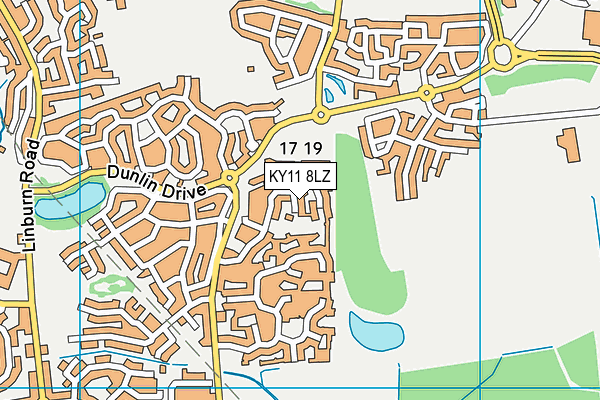 KY11 8LZ map - OS VectorMap District (Ordnance Survey)